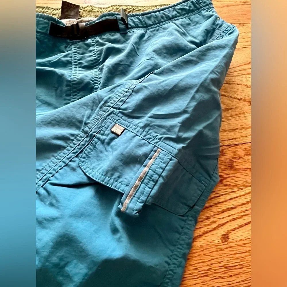 Rei Men's Cargo Swim Trunks Shorts Belted Lined Teal Large